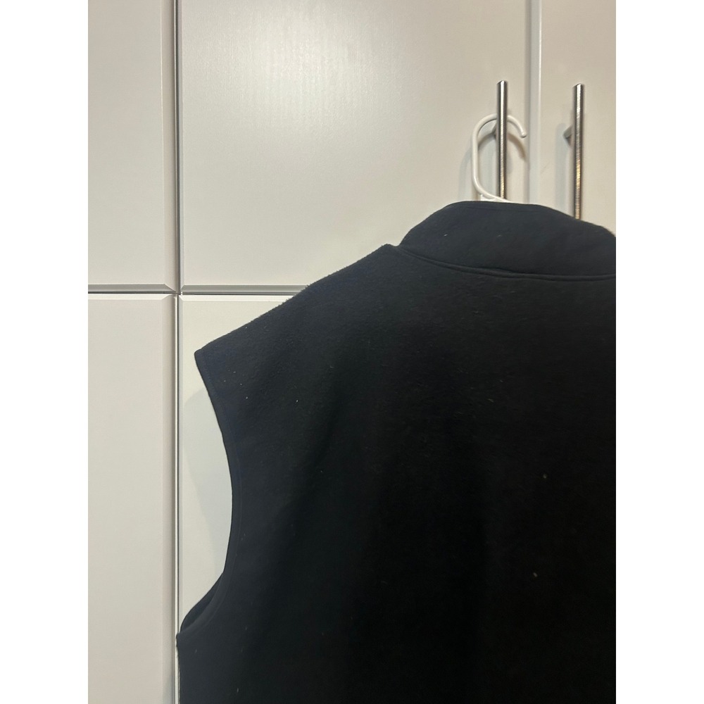 RUBA Black Fleece Full Zip Vest‎ Mens 3X Made in USA Mock Neck Sleeveless Jacket - Picture 10 of 16